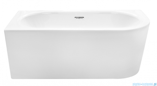 Besco Avita A-line 170x75cm wanna wolnostojąca przyścienna lewa akrylowa + syfon klik-klak chrom z przelewem slim #WAA-170ALS