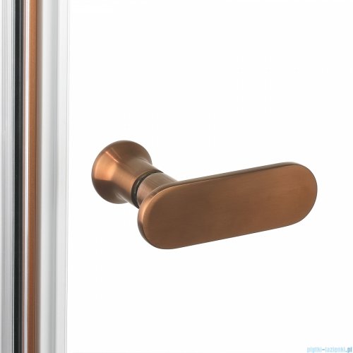 New Trendy New Soleo Copper Brushed 90x100x195 cm kabina wspornik prosty miedź szczotkowana/szkło przejrzyste K-2296-WP