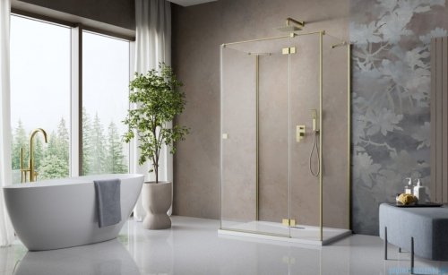 Radaway Essenza Brushed Gold Kdj+S kabina 100x80x100cm prawa szczotkowane złoto 1384052-01-01/1385021-9901R/1384052-01-01