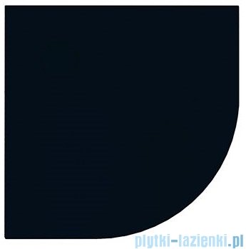 Sanplast Structure Mineral BP-M/STRUCTURE brodzik półokrągły 80x80x1,5 cm mat czerni 645-360-0420-59-010