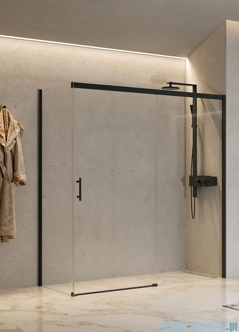Novellini Kali PH+FH kabina 120x80 profile czarne KALIPH116-1H/KALIFH78-1H