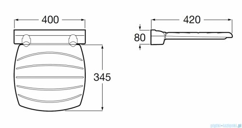Roca Dostępna Łazienka krzesełko prysznicowe składane A816912009