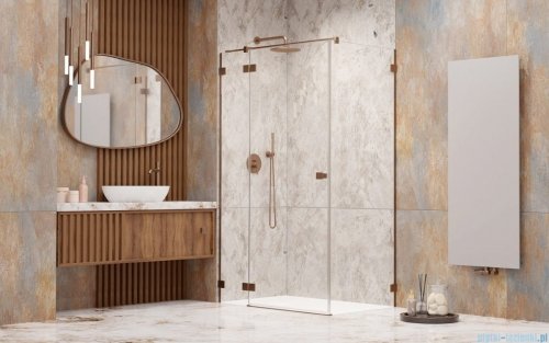 Radaway Essenza Pro Brushed Copper Kdj kabina 80x120cm lewa szczotkowana miedź 10097080-93-01L/10098120-01-01
