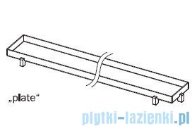 Tece Ruszt prosty Plate ze stali nierdzewnej Tecedrainline do wypełnienia płytkami 90 cm połysk 6.009.70