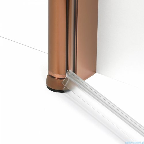 New Trendy New Soleo Copper Brushed 90x100x195 cm kabina wspornik prosty miedź szczotkowana/szkło przejrzyste K-2296-WP