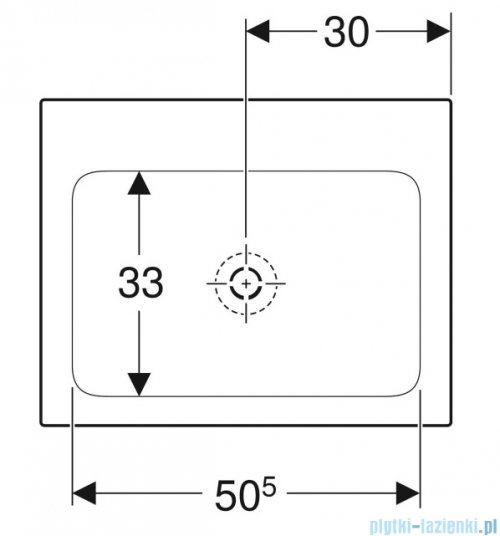 Geberit One Umywalka meblowa bez otworu na baterię 60x48cm KeraTect 505.011.01.1