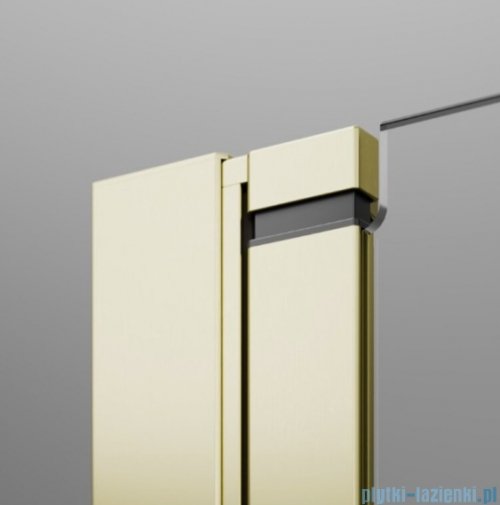 Radaway Nes 6 KDD B Brushed Light Gold kabina walk-in 80cm lewa szczotkowane jasne złoto szkło przejrzyste 10024080-98-01L