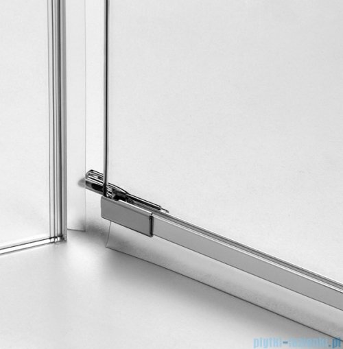 New Trendy Eventa Black Chrome drzwi wnękowe pojedyncze 90x200 cm przejrzyste prawe czarny połysk EXK-6130