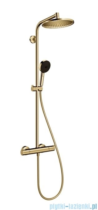 Hansgrohe Crometta S Komplet prysznicowy 240 1jet EcoSmart z termostatem Złoty Szczotkowany 27268250