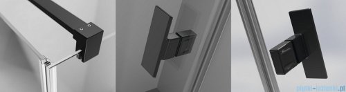 Radaway Nes 8 Black Kdd II kabina 80x90cm czarny mat/szkło przejrzyste 10085080-54-01L/10085090-54-01R