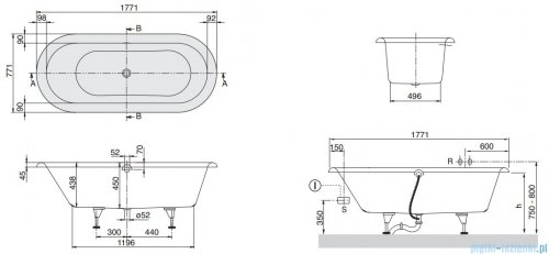 Villeroy&amp;Boch Nexus Wanna Owalna   UBQ180NEU7V-01