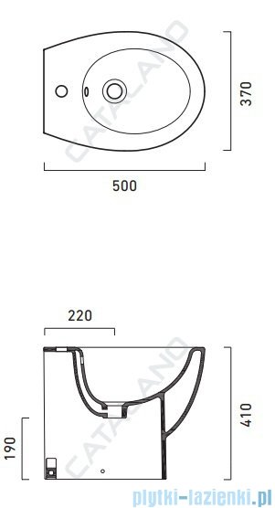 Catalano New Light bidet stojący 37x50 cm biały 1BILI00