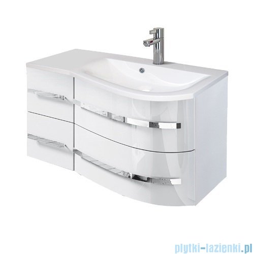 Oristo Opal szafka z umywalką prawa 90x50x44cm biały połysk OR30-SD4S-90-1-P/UME-OP-90-92-P