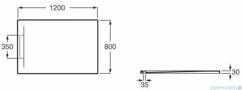 Roca Pyros 120x80cm brodzik prostokątny kompozyt Stonex czarny AP9014B032003400