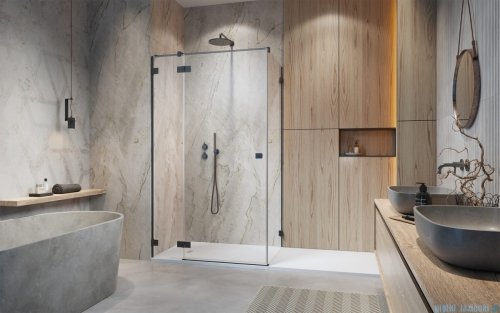 Radaway Essenza Pro Brushed GunMetal Kdj kabina 110x90cm lewa szczotkowany grafit 10097110-92-01L/10098090-01-01