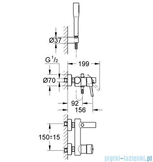 Grohe Concetto jednouchwytowa bateria wannowa  32212 001