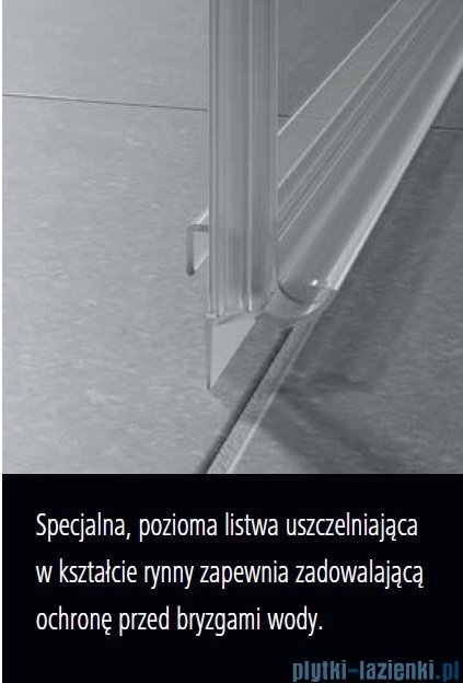 Kermi Nica drzwi przesuwne 2-częściowe z polem stałym lewe 100 cm NIL2L10020VPK