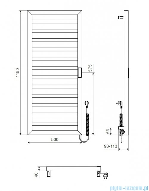 Excellent Brego Smart 115x50 grzejnik łazienkowy elektryczny biały mat GREX.BRS115.WH