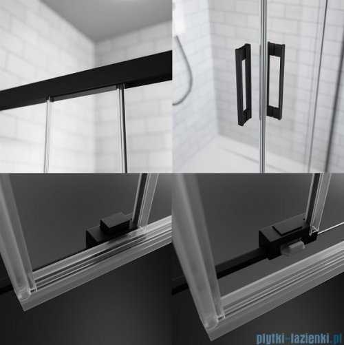 Radaway Idea Black Kds kabina prysznicowa 130x110 prawa czarny mat/szkło przejrzyste 10115130-54-01R/10117110-01-01