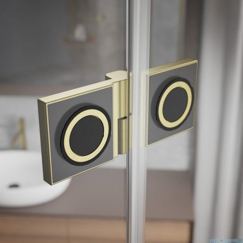 Radaway Essenza Pro Brushed Gold Ptj kabina pięciokątna 90x90 lewa szczotkowane złoto 10100000-99-01L/10100200-01-01