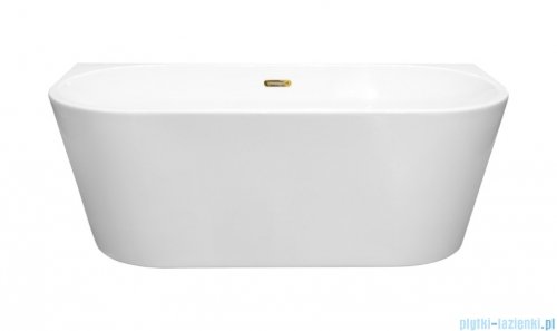 Besco Vica New wanna 160x80cm wolnostojąca przyścienna z przelewem szczelinowym slim syfon klik-klak biały #WAS-160VNBI