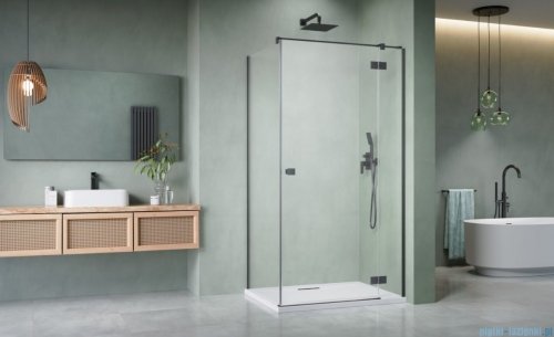 Radaway Essenza Kdj Brushed GunMetal kabina 110x120cm prawa szczotkowany grafit 1385041-92-01R/1384054-01-01