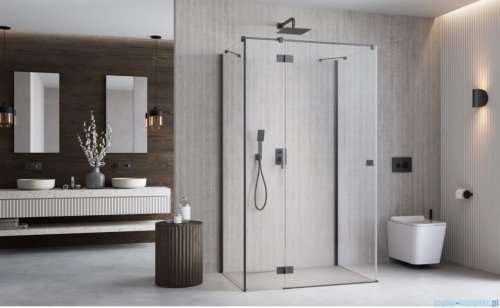 Radaway Essenza Brushed GunMetal Kdj+S kabina 80x110x80cm lewa szczotkowany grafit 1384051-01-01/1385023-92-01L/1384051-01-01