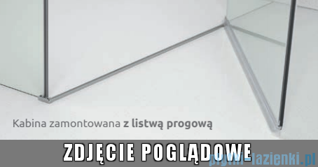Radaway Nes Brushed Copper DWSB drzwi wnękowe 130cm W3 prawe szczotkowana miedź szkło przejrzyste 10044850-93-01R/10045450-01-01