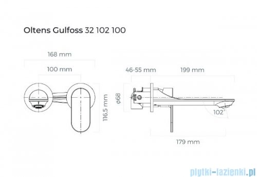 Oltens Gulfoss bateria umywalkowa podtynkowa chrom 32102100