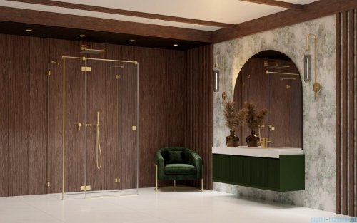 Radaway Essenza Pro Brushed Gold Kdj+S kabina 70x80x70cm lewa szczotkowane złoto 10097380-99-01L/10098070-01-01/10098070-01-01