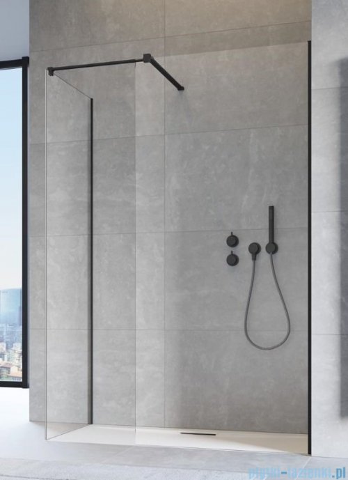 Radaway Modo New Black III kabina Walk-in 75x80x200 szkło przejrzyste 389075-54-01/389084-54-01/389000-54