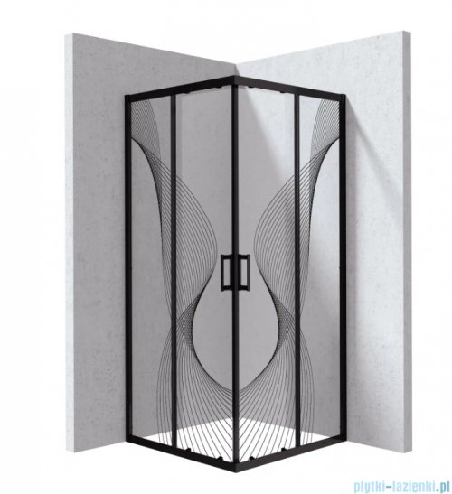 Deante Funkia Evo kabina prysznicowa kwadratowa 80x80cm Nero KYC_N088P