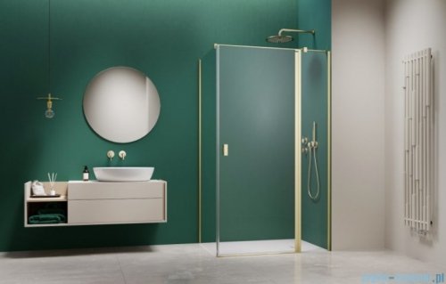 Radaway Nes 6 Kdj II Brushed Light Gold kabina 80x90cm prawa szczotkowane jasne złoto 10032080-98-01R/10039090-01-01