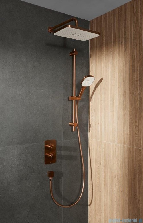 KFA MALAGA ROSE GOLD zestaw prysznicowy przesuwny różowe złoto szczotkowane 841-352-34