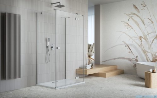 Radaway Essenza Brushed Nickel Kdj+S kabina 90x100x90cm prawa szczotkowany nikiel 1384050-01-01/1385022-91-01R/1384050-01-01