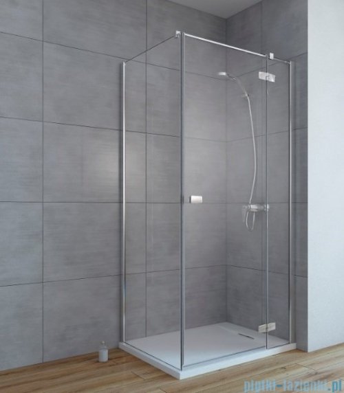 Radaway Fuenta New Kdj kabina 100x80cm prawa szkło przejrzyste + brodzik Doros D + syfon