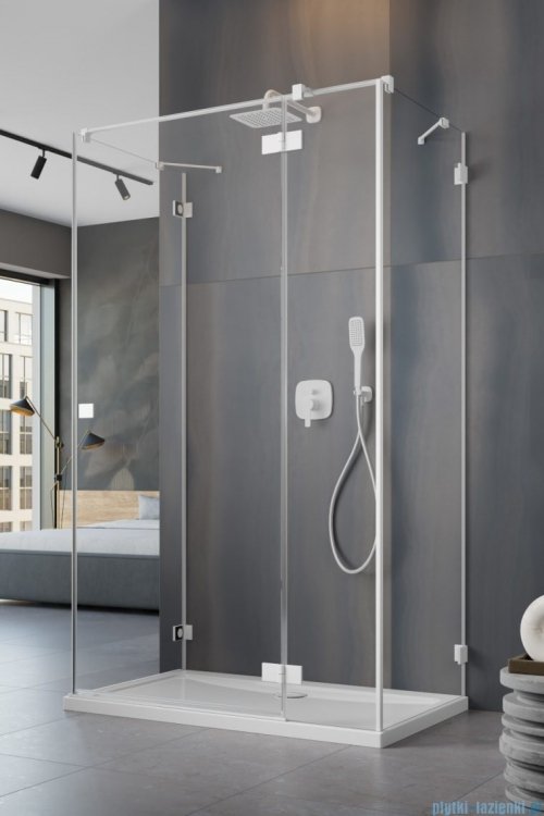Radaway Essenza Pro White Kdj+S kabina 100x80x100cm prawa biały mat/szkło przejrzyste 10097380-04-01R/10098100-01-01/10098100-01-01 
