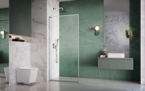 Radaway Modo F SL II chrom kabina Walk-in 65x201,6cm lewa szkło przejrzyste 10419065-01-01L