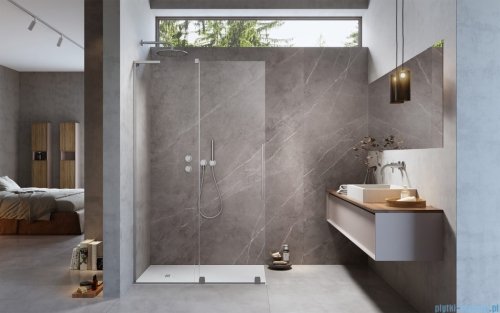 Radaway Furo SL Brushed Nickel kabina Walk-in 90x200cm lewa szczotkowany nikiel 10306488-91-01L/10110444-01-01