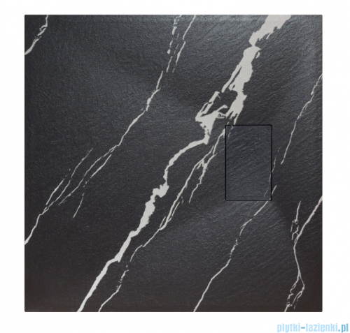 Besco Vexo Marble Black 80x80cm brodzik kwadratowy  VMB-80-80-K