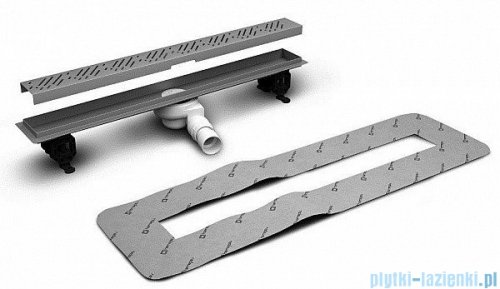 Radaway Steel Odpływ liniowy 55x8cm 5L055A,5R055S