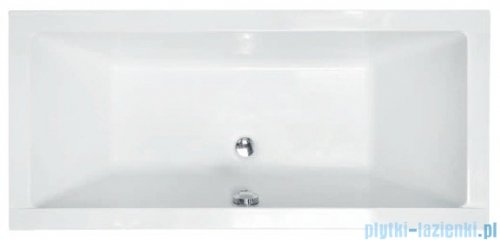 Besco Quadro 155x70cm wanna prostokątna + obudowa CZARNY mat + syfon CZARNY #WAQ-155-PK/#OAQ-155-PKC/19977