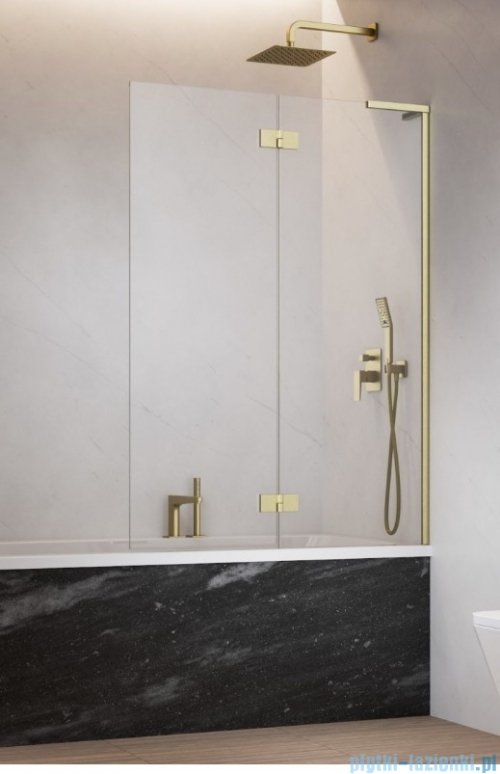 Radaway Essenza 8 SL Brushed Gold PND II parawan nawannowy 130cm prawy szczotkowane złoto/przejrzyste 10500130-99-01R