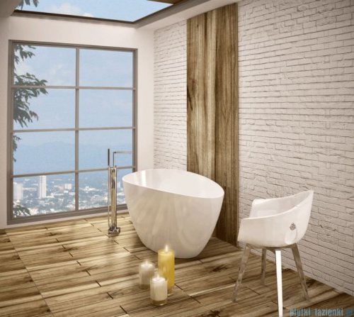 Sanitti Tre wanna wolnostojąca 154x80 + syfon klik-klak biała 11030000