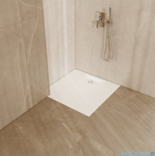 Schedpol Schedline Magnific brodzik kwadratowy White Stone 80x80x3,5cm 3SP.M1K-8080/B/ST-M9/B/ST