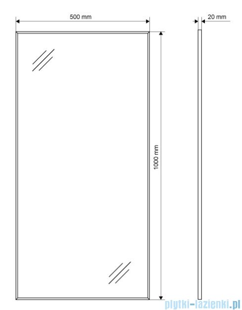Excellent Kuadro lustro wiszące w ramie biały mat 100x50 cm DOEX.KU100.050.WH