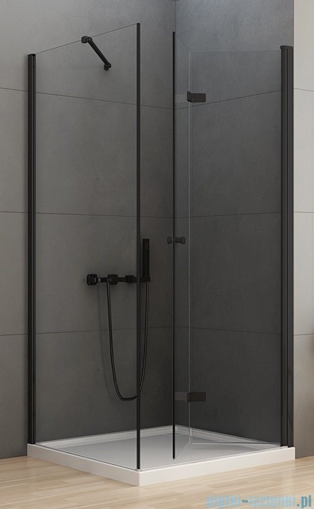 New Trendy New Soleo Black 80x70x195 cm kabina prawa przejrzyste D-0238A/D-0113B
