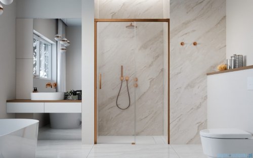 Radaway Idea DWJ Brushed Copper drzwi wnękowe 135cm prawe szczotkowana miedź 387024-93-01R