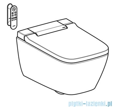 Geberit urządzenie WC z funkcją higieny intymnej AquaClean Sela Square, wisząca miska WC biała 146250011