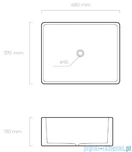Oltens Forde umywalka 48x37 cm nablatowa z powłoką SmartClean 40814000